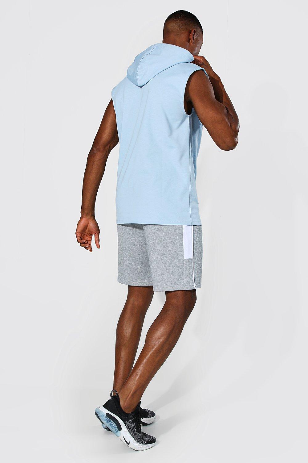 お中元 お歳暮 お年賀 夏 冬 年末年始のご挨拶 ギフト 通販な Sleeveless Block Colour Active Man Hoodie boohoo | トップス